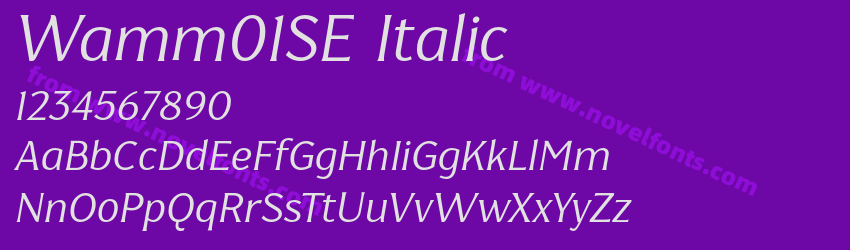 Wamm01SE ItalicPreview Wamm01SE ItalicPreview