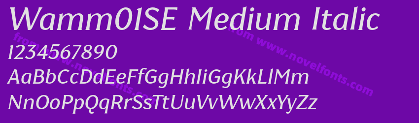 Wamm01SE Medium ItalicPreview Wamm01SE Medium ItalicPreview