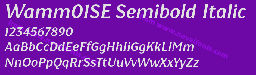 Wamm01SE Semibold ItalicPreview Wamm01SE Semibold ItalicPreview