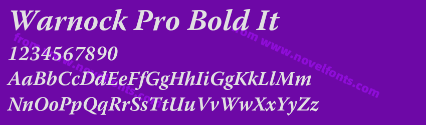 Warnock Pro Bold ItPreview Warnock Pro Bold ItPreview