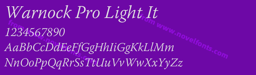 Warnock Pro Light ItPreview Warnock Pro Light ItPreview