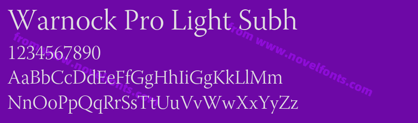 Warnock Pro Light SubhPreview Warnock Pro Light SubhPreview