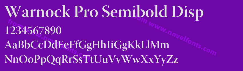 Warnock Pro Semibold DispPreview Warnock Pro Semibold DispPreview