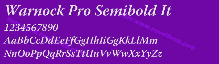 Warnock Pro Semibold ItPreview Warnock Pro Semibold ItPreview