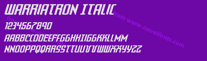 Warriatron ItalicPreview Warriatron ItalicPreview