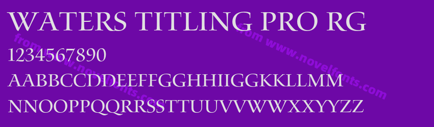Waters Titling Pro RgPreview Waters Titling Pro RgPreview