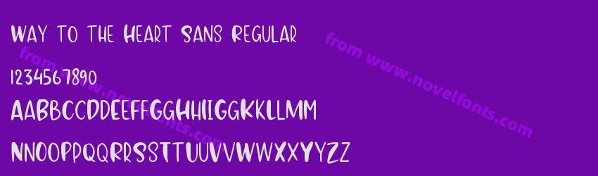 Way to the Heart Sans RegularPreview