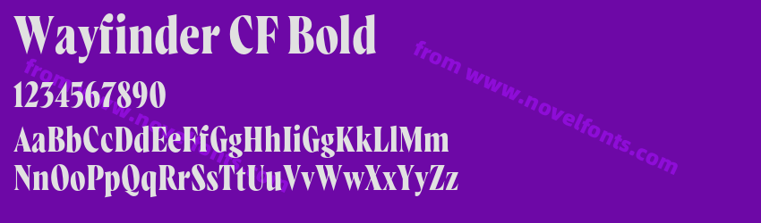 Wayfinder CF BoldPreview Wayfinder CF BoldPreview