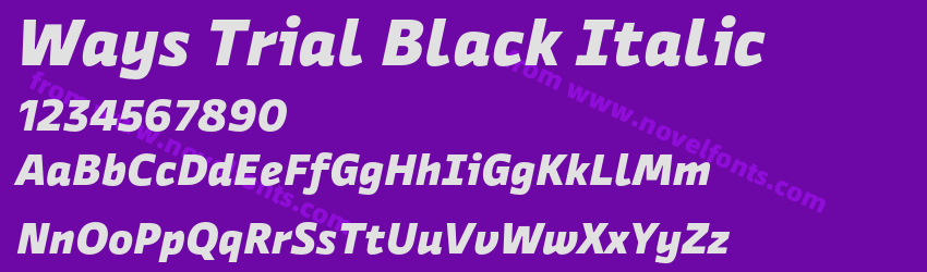 Ways Trial Black ItalicPreview Ways Trial Black ItalicPreview