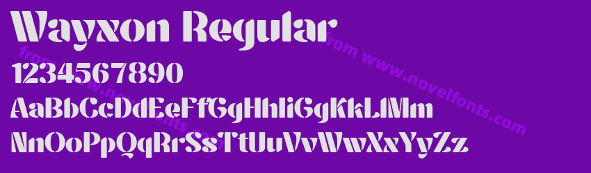 Wayxon RegularPreview Wayxon RegularPreview