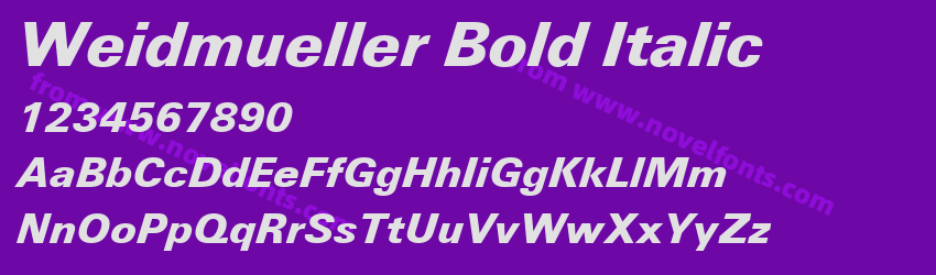 Weidmueller Bold ItalicPreview Weidmueller Bold ItalicPreview