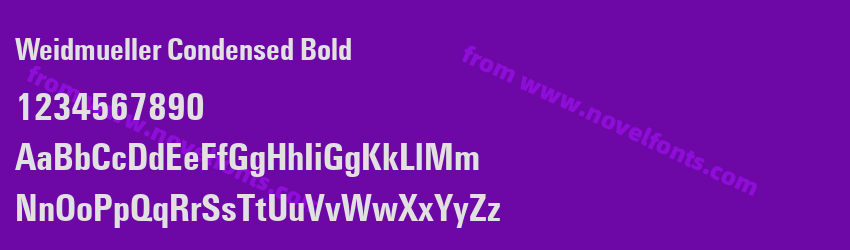Weidmueller Condensed BoldPreview Weidmueller Condensed BoldPreview