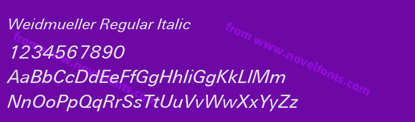 Weidmueller Regular ItalicPreview