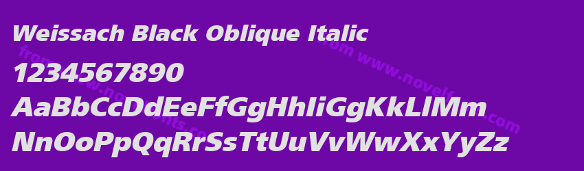 Weissach Black Oblique ItalicPreview Weissach Black Oblique ItalicPreview