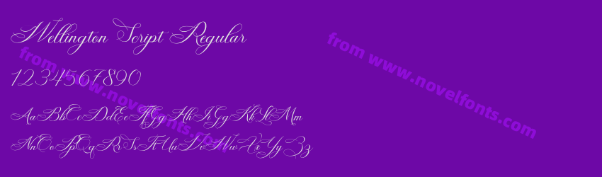 Wellington Script RegularPreview Wellington Script RegularPreview