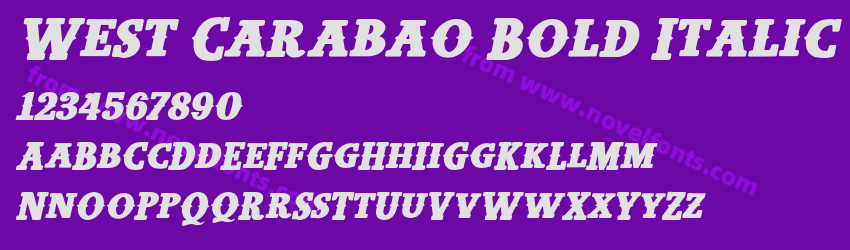 West Carabao Bold ItalicPreview West Carabao Bold ItalicPreview