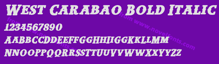 West Carabao Bold ItalicPreview West Carabao Bold ItalicPreview