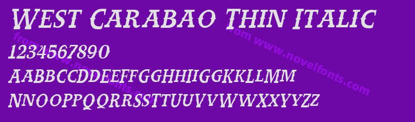 West Carabao Thin ItalicPreview West Carabao Thin ItalicPreview