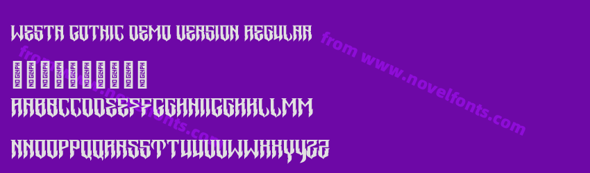 Westa Gothic Demo Version RegularPreview Westa Gothic Demo Version RegularPreview