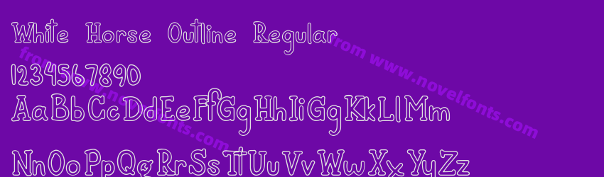 White Horse Outline RegularPreview