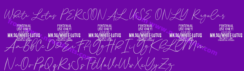 White Lotus PERSONAL USE ONLY RegularPreview White Lotus PERSONAL USE ONLY RegularPreview