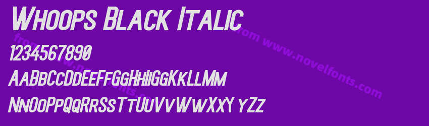 Whoops Black ItalicPreview