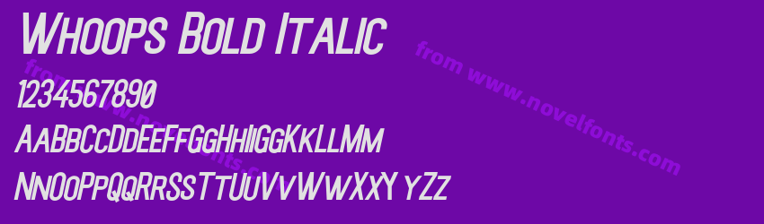 Whoops Bold ItalicPreview Whoops Bold ItalicPreview