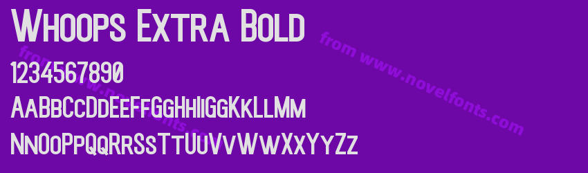 Whoops Extra BoldPreview Whoops Extra BoldPreview