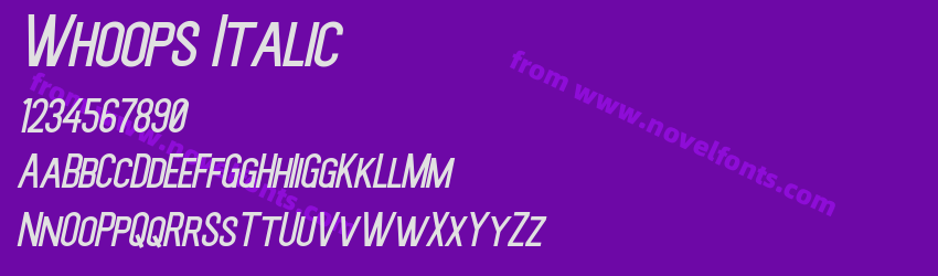 Whoops ItalicPreview Whoops ItalicPreview