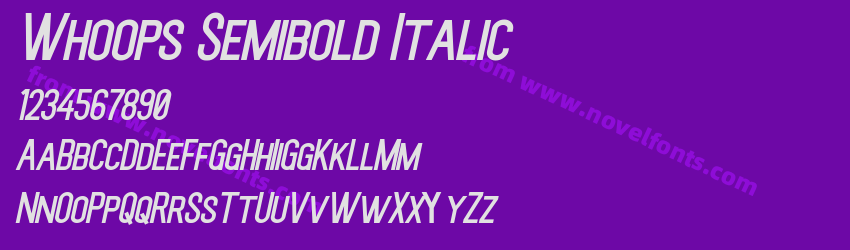 Whoops Semibold ItalicPreview
