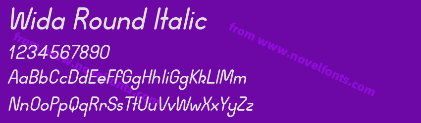 Wida Round ItalicPreview Wida Round ItalicPreview