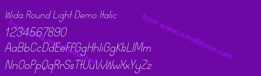 Wida Round Light Demo ItalicPreview Wida Round Light Demo ItalicPreview