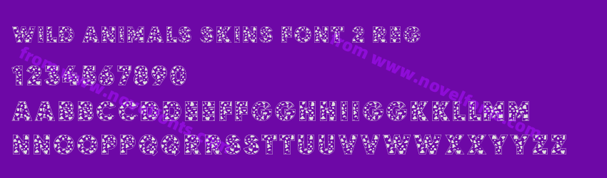 Wild Animals Skins Font 2 RegPreview Wild Animals Skins Font 2 RegPreview