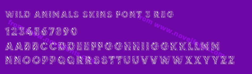 Wild Animals Skins Font 3 RegPreview