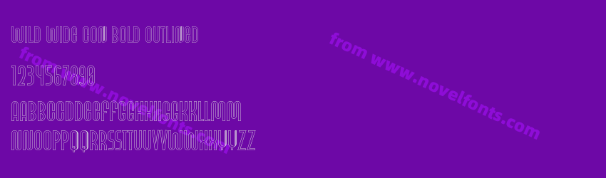 Wild Wide Con Bold OutlinedPreview Wild Wide Con Bold OutlinedPreview
