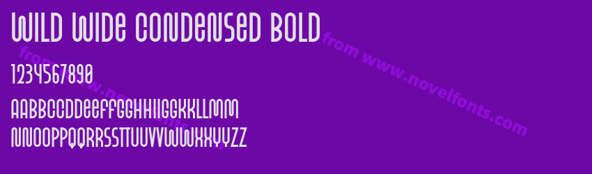 Wild Wide Condensed BoldPreview Wild Wide Condensed BoldPreview