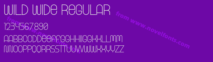 Wild Wide RegularPreview Wild Wide RegularPreview