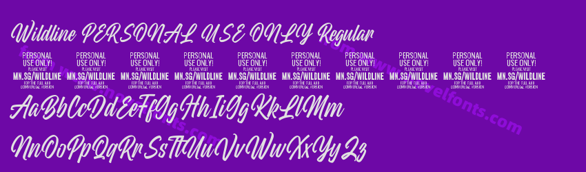 Wildline PERSONAL USE ONLY RegularPreview Wildline PERSONAL USE ONLY RegularPreview