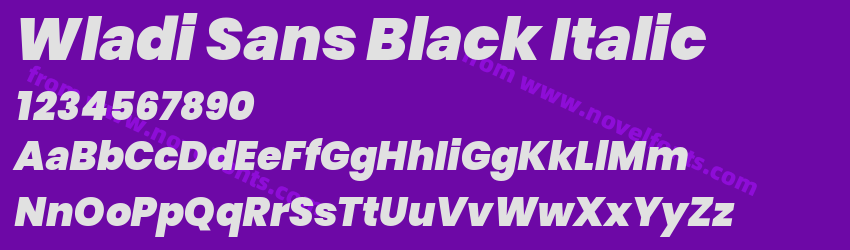 Wladi Sans Black ItalicPreview Wladi Sans Black ItalicPreview