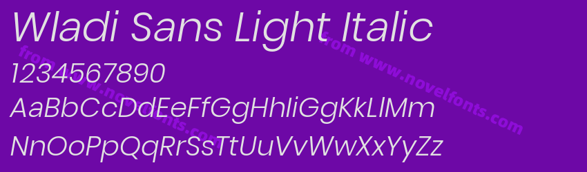 Wladi Sans Light ItalicPreview Wladi Sans Light ItalicPreview