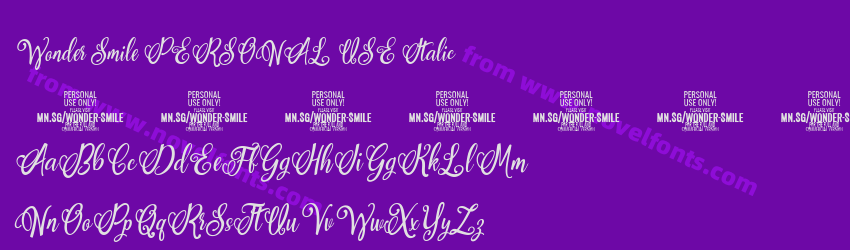 Wonder Smile PERSONAL USE ItalicPreview Wonder Smile PERSONAL USE ItalicPreview