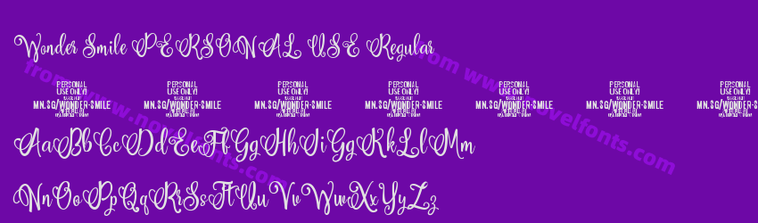 Wonder Smile PERSONAL USE RegularPreview Wonder Smile PERSONAL USE RegularPreview