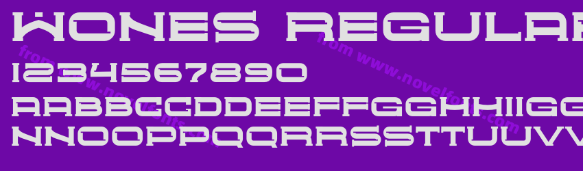 Wones RegularPreview Wones RegularPreview