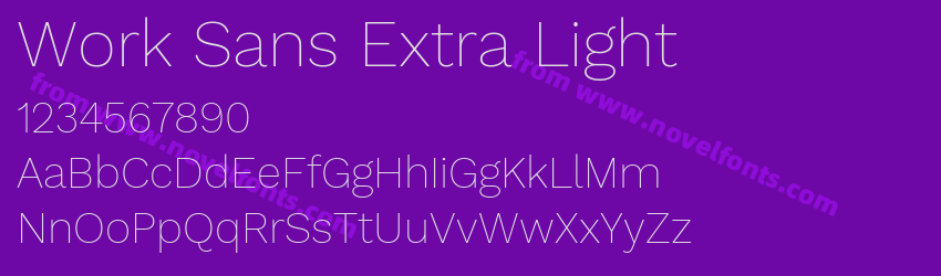 Work Sans Extra LightPreview Work Sans Extra LightPreview