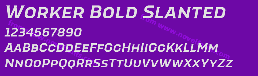 Worker Bold SlantedPreview Worker Bold SlantedPreview