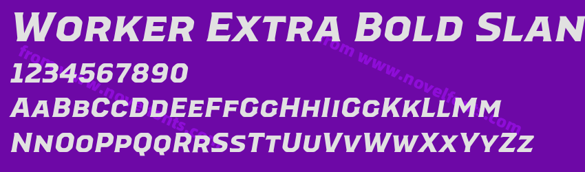 Worker Extra Bold SlantedPreview Worker Extra Bold SlantedPreview