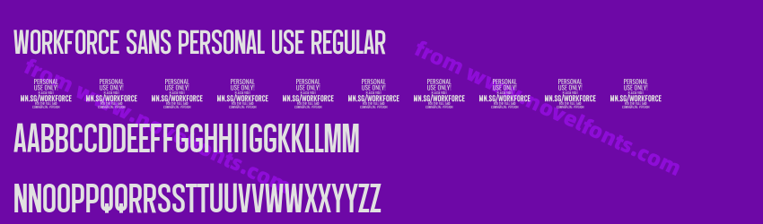 Workforce Sans PERSONAL USE RegularPreview Workforce Sans PERSONAL USE RegularPreview
