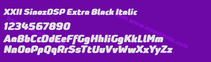 XXII SinozDSP Extra Black ItalicPreview XXII SinozDSP Extra Black ItalicPreview