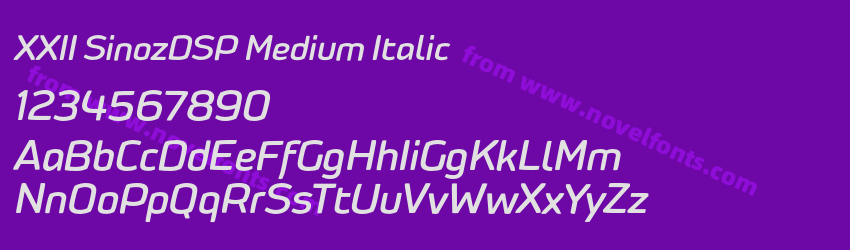 XXII SinozDSP Medium ItalicPreview XXII SinozDSP Medium ItalicPreview