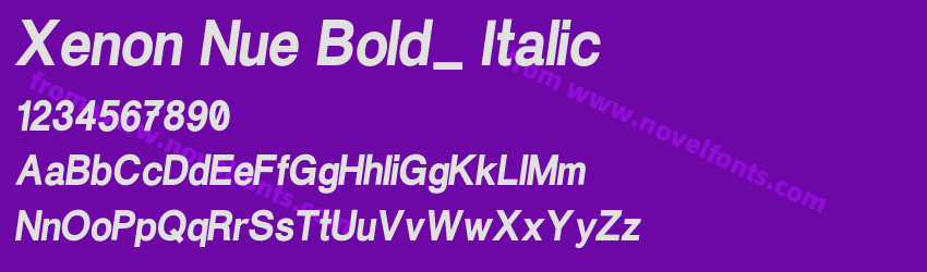 Xenon Nue Bold_ ItalicPreview